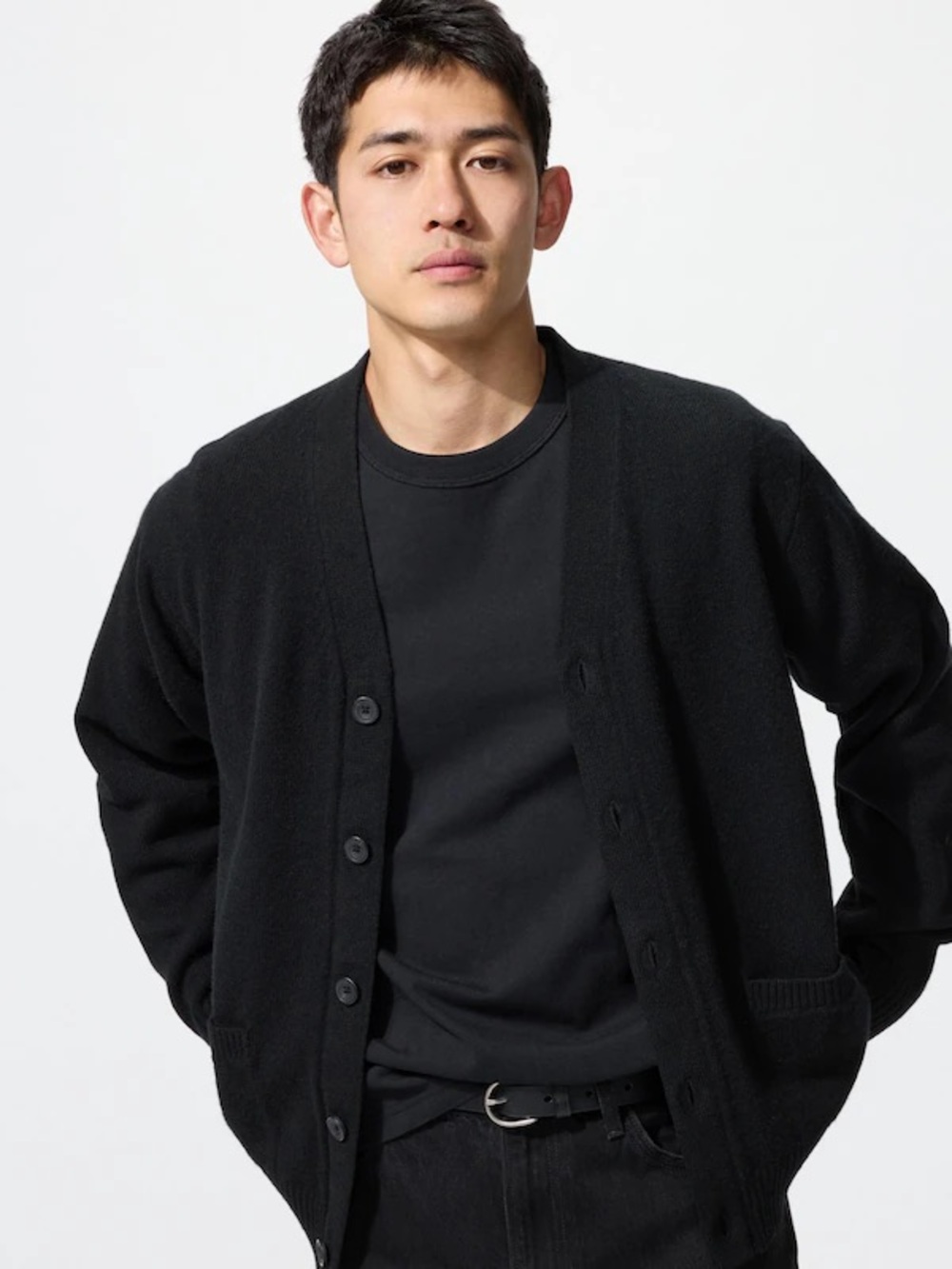 Uniqlo Extra Fine 100% Wool V-Neck Button Cardigan Size Men’s M/Unisex